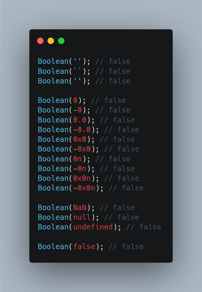 Falsy Values In JavaScript